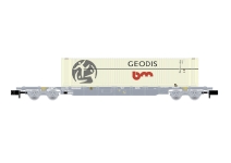 Arnold HN6649 - N - Containertragwagen Sgss, 45` Container GEODIS, SNCF, Ep. V